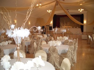 Dom Polski - Banquet Hall decorated for a wedding reception